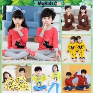 Large Baju Kids Pyjamas Set Children Boys Girls Sleepwear Baju Tidur Kanak Lelaki Kanak Nightwear Py