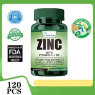 Supplements Zinc 100mg, Vitamin C 1000mg, Vitamin D3, Promote overall immune health