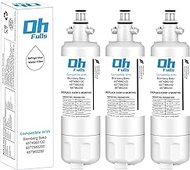 OHFULLS Fridge Freezer Water Filter Replacement, Compatible With Blomberg Beko 4874960100 Water Filter, 3 Filters