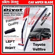 2 pcs Toyota Vellfire 2015 2016 2017 2018 2019 2020 2021 AH30 AGH30 Pivot Push Button Wiper Blade Fr