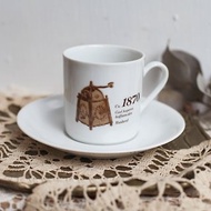【好日戀物】1870/1875德國vintage磨豆機雙面紀念咖啡杯組