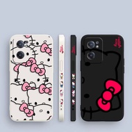Anime Hello Kitty Cat Side Printed Liquid Silicone Phone Case For ONE PLUS 9R  9 8T 8 7T 7 6 Pro NORD 2 3 5G ACE 2V