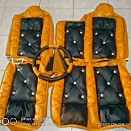 Sarung jok Mobil Isuzu Traga pikup model sofa kancing kristal gratis sarung stir / lapis jok traga /