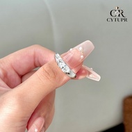 [CYTUPR] 1ct Moissanite Couple Ring Couple Ring Unique Fashion Diamond Ring Design Feeling