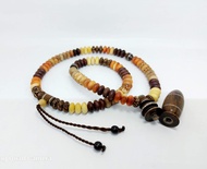 kalung kombinasi kayu bertuah liontin cemeti ali