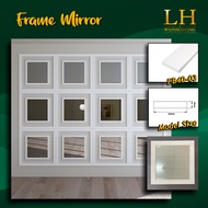 DIY Wainscoting Mirror Frame 30cmx30cm Frame PS Wainscoting Siap Potong 45 Degree Grand Mirror