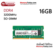 Transcend 16GB DDR4 3200 SO-DIMM Memory (RAM) for Laptop, Notebook แรมสำหรับเครื่องคอมพิวเตอร์พกพา(เครื่องโน้ตบุ๊ก)