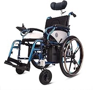 Lightweight for home use Lightweight and User-Friendly Wheelchair Heavy Duty Electric Wheelchair with Headrest Foldable and Lightweight Powered Wheelchair seat Width: 46cm