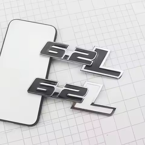 3D Metal 6.2L Logo Car Rear Boot Trunk Emblem Badge Sticker For Ford Raptor F150 Hummer H2 Chevrolet