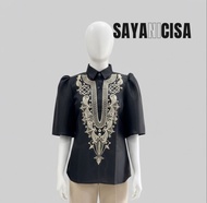 Filipiniana Kimona Blouse Black