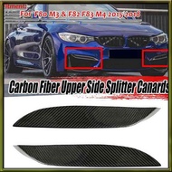 1pair Real Carbon Fiber Front Bumper Side Splitter for     M3 F80 F82  F83 2015-2018 Canards Winglet