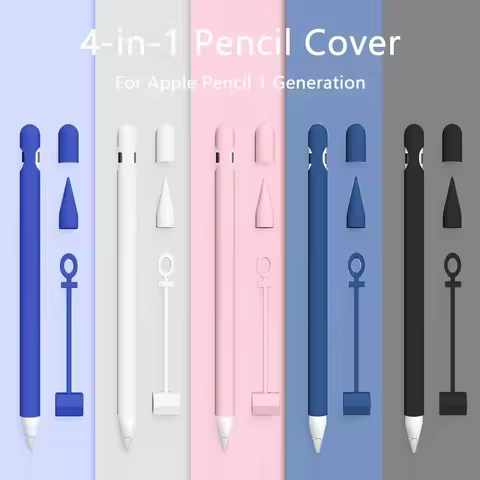 4 IN 1 Silicone Pencil Cover For Apple Pencil 1st generation Smart Stylus Protective Case Accessorie