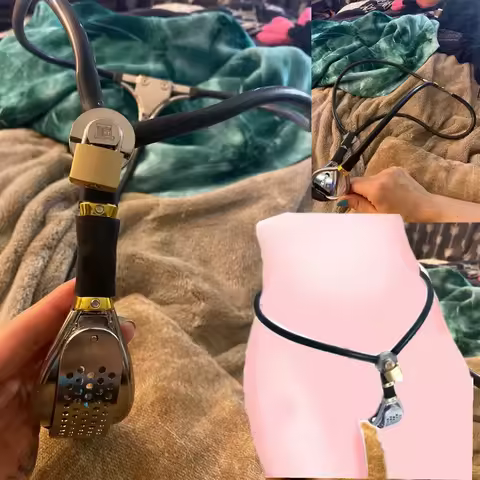 Female Chastity Belt Pant Invisible Stainless Steel Chastity Device Underwear with Lock Vaginal Plug