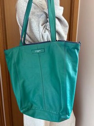 Le Tanneur Green Leather Tote Bag