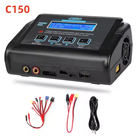 1pcs C150 Lipo Charger 150W 10A AC/DC RC Battery Smart for LiPo LiHV LiFe Lilon NiCd NiMh Pb battery
