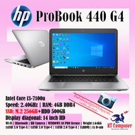 HP ProBook 440 G4 i3-7100u 2.4 GHz | SSD+HDD | Ram 4GB | Wi-Fi | Bluetooth | HD Camera | HDMI โน๊ทบุ๊ค(Notebook) แล็ปท็อป(Laptop) มือสอง ถูก ดี มีรูปสินค้าตัวจริงให้ดูทุกตัว