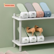 PEONYTWO Shoe Rack, Plastic Adjustable Double Stand Shelf,  Double Layer Durable Space Savers Cabinets Shoe Storage Home