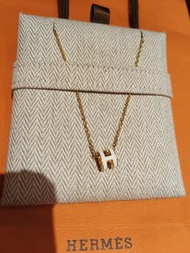 Hermes mini pop白H金鍊