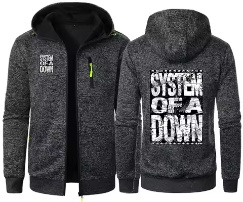 90s Vintage Rock Band System of A Down Mezmerize Men's Hoodies Sweatshirt Zip Hooded Sweatshirt Men 