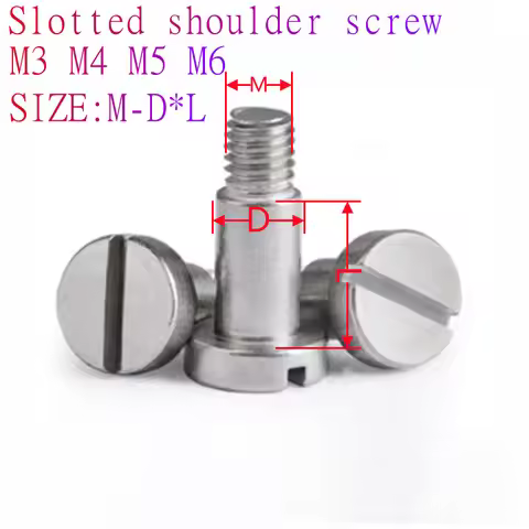 2pcs-10pcs M3 M4 M5 M6 304 Stainless Steel Slotted One-word Slot Positioning Shoulder Step Screw Plu