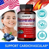 Kenofor Resveratrol Supplement, Heart, Skin, Anti-Aging Antioxidant Supplement 120 Capsules