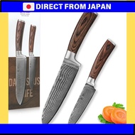 Wakoli EDIB 2-Piece Set: Damascus Steel Santoku Knife (170mm) & Small Santoku Knife (115mm), 67-Ply 