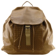 Bottega Veneta Intrecciato 雙肩包/日用包，小牛皮，米色，單肩包/手提包，A4 尺寸，皮帶扣，男士 [二手]