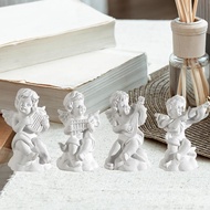 [mextnhx] 4x Cherub Statues Background Kitchen Christmas Decorative Little Angels