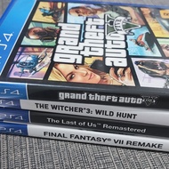 jual bd ps 4 FF7 remake, TLOF remaster, the witcher 3, GTA 5