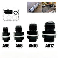 AN6 AN8 AN10 AN12 Fuel Cell Bulkhead Fittings Adapter With Washer Aluminum Auto Accessories