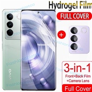 3 in 1 Hydrogel For Vivo V27 E V27e V27 pro V27pro V 27e Front Back Soft Screen Protector Camera Bac