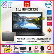 DELL Inspiron 3505 Black (AMD RYZEN 5 3500U,8GB RAM, 256GB SSD, AMD R3 Graphic, Win10, 15.6" FHD)1 Y