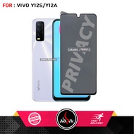 Tempered Glass SPY Vivo Y12S Y12A/ Y20/ Y20I/ Y20S Anti-Scratch Privacy/