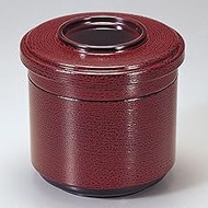 [A] New Rice Bowl Tamari Brush Inside Vermilion 2 Tiers [11.4 x 10.9 cm Inner Dimensions 9.6 x 7.3 c