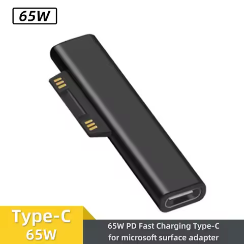 65W PD Fast Charging USB C Power Supply For Microsoft Surface Pro X 8 7 6 5 4 3 Go Book Converter Ch