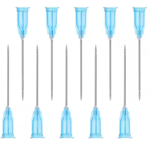 60pcs Dispensing Needles Pointed Injection Needle Transparent Syringe Bayonet Needle with Transparen