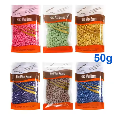 50g Hard Wax Beans for Hair Removal Body European Brazilian Pearl for Wax Warmer Waxing Beans for Wa