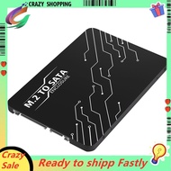 M.2 Adapter to 2.5 SATA Enclosure, B & M Key SATA Black Support 2230 2242 2260 2280