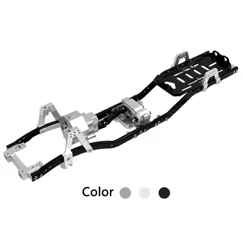 The New 313mm 12.3" Wheelbase Prefixal Gearbox Metal Chassis Frame for 1/10 RC Crawler Car Axial SCX
