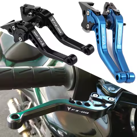 The motorcycles CNC aluminum alloy short brake clutch lever 6-speed adjustment for Yamaha FZ-09/SR F