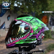 ลายใหม่ หมวกกันน็อคเต็มใบ RD รุ่น CZ-R BT ถอดซักได้ ฟรี แถมชิวดำฟรีอีก1 ชิ้น หมวกกันน็อคเต็มใบ มอก.