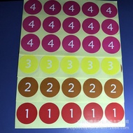 Color Month Number Sticker November-December Number Classification Label Sticker 30mm Round Month La