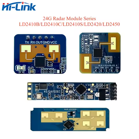 Hi-Link 24G HLK-LD2410B LD2410C LD2410S LD2420 LD2450 FMCW 24G Smart Human Presence Motion Status Se