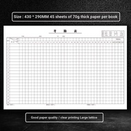 Time Attendance Table Time Attendance Book Large Multi-Function Book 31-Day Record Book Sign-In Tabl