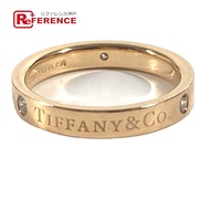 蒂芬妮 (TIFFANY&Co.) K18 金平鑲鑽戒指（3 顆鑽石）