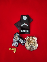 paket hemat pin monogram + pangkat + kewenangan polri datar | paket pangkat pdh | paket Monogram Po