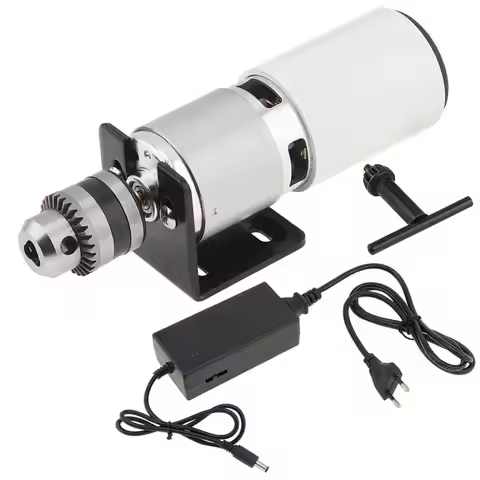 775 DC Motor Table Drill 0.6 - 6mm B10 Drill Chuck Positive Inversion Lathe Press Motor for Milling