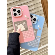 Happy Bear Cute Phone Case 2 in 1 Cute Bear Silicon Phone Casing for iPhone 16 / 17 PRO MAX