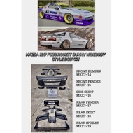 Mazda rx-7 rx7 rx 7 rocket bunny wide bodykit body kit front side rear bumper skirt lip fender arch 