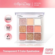 AMY'S DIARY Transparent 9 Color Eyeshadow Palette Waterproof